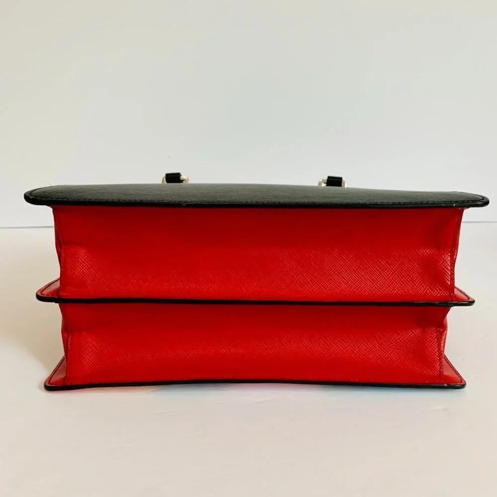 PRADA SAFFIANO LEATHER LIP PRINT HANDLE BAG LIMITED EDITION MADE IN ITALY - Picture 7 of 12